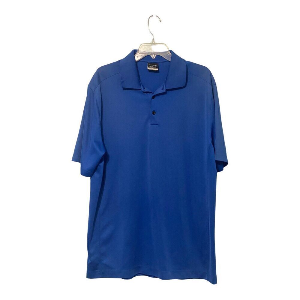 Nike Golf Men's Oxford Pull over shirt 3 button plackard Dri Fit XL
